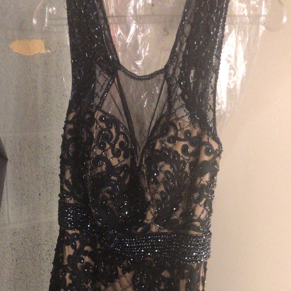 Beautiful Pageant Dress black and nude lace - Picture 3 of 3